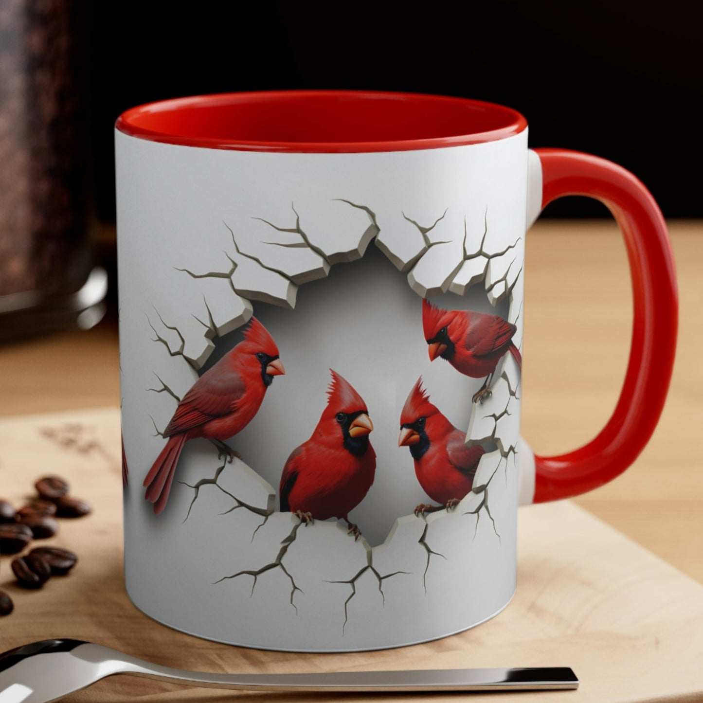 CARDINAL MUG - Cardinals Mugs - Black, Red - Mugscity - Free Shipping