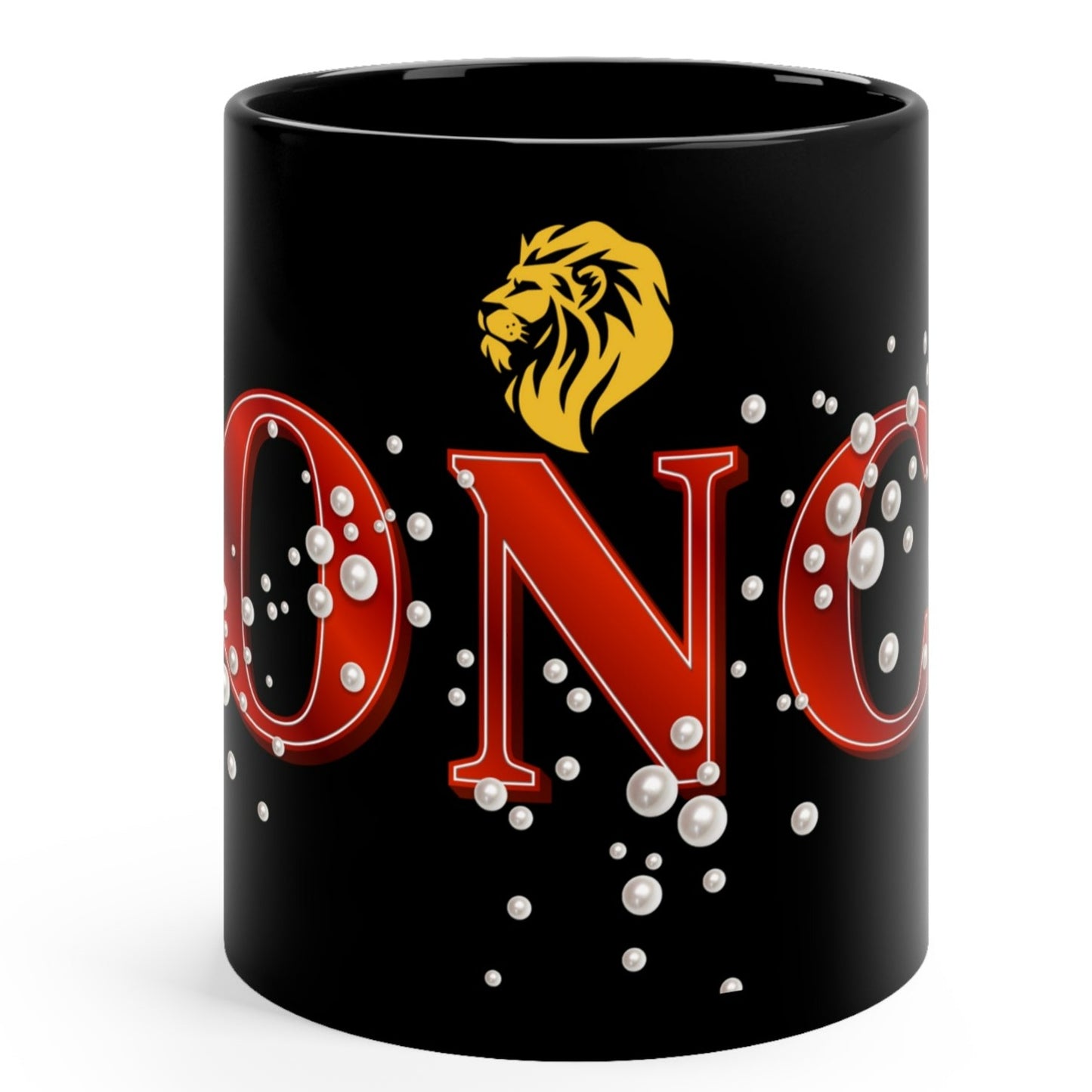 PONCE CITY MUG - Letters, Pearls and Lion - MUGSCITY - Free Shipping