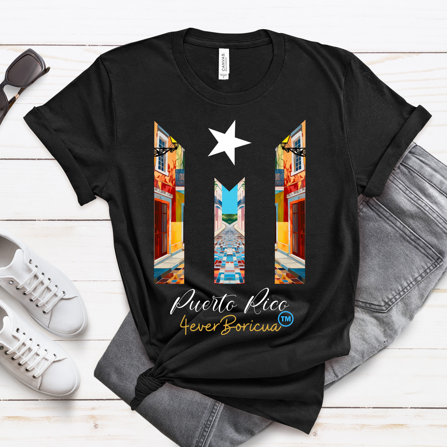 CAMISETA PR PUERTO RICO SHIRTS OLD SAN JUAN OSJ VIEJO SJ |4EVERBORICUA