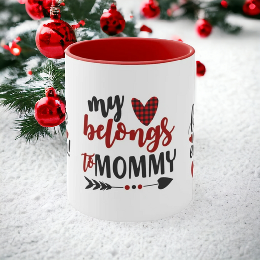 MY HEART BELONGS TO MOMMY CUP COFFEE MUG - MOTHERS GIFTS| MUSGCITY23
