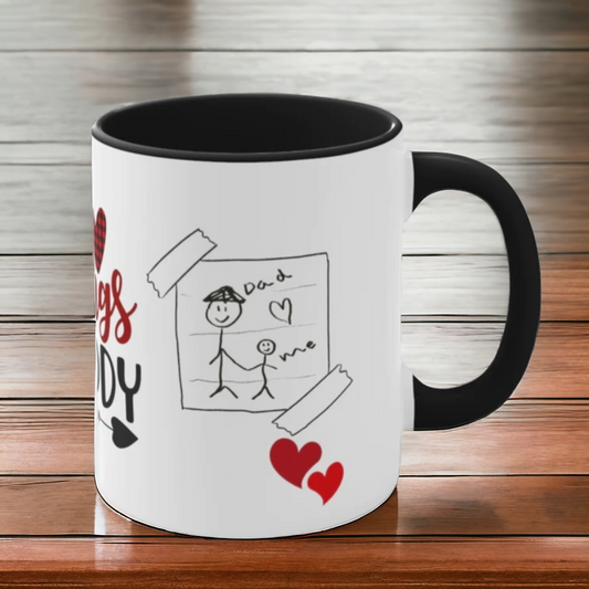 MY HEART Belongs to DAD Mug, Valentine's Day Gifts for Fathers, Father's Day Gifts, Gifts for Dad, Dad Coffee Mugs, Fathers Appreciation Gift