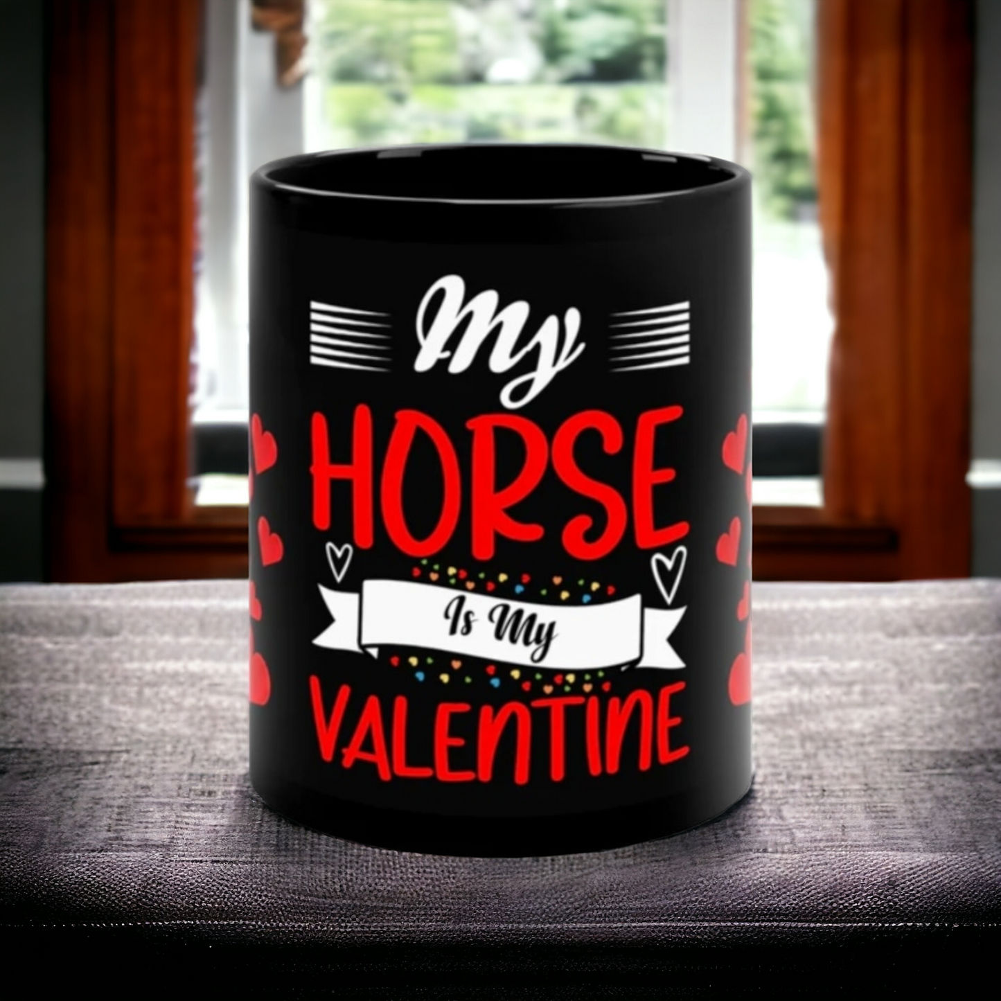 MY HORSE is my VALENTINE Mug - Valentines for Horse Lovers Coffee Mugs - Mugscity 23