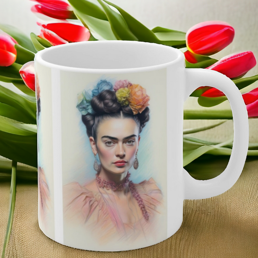 FRIDA KAHLO INSPIRED MUG - COLORFUL ART CUP GIFT IDEA | MUSGCITY23