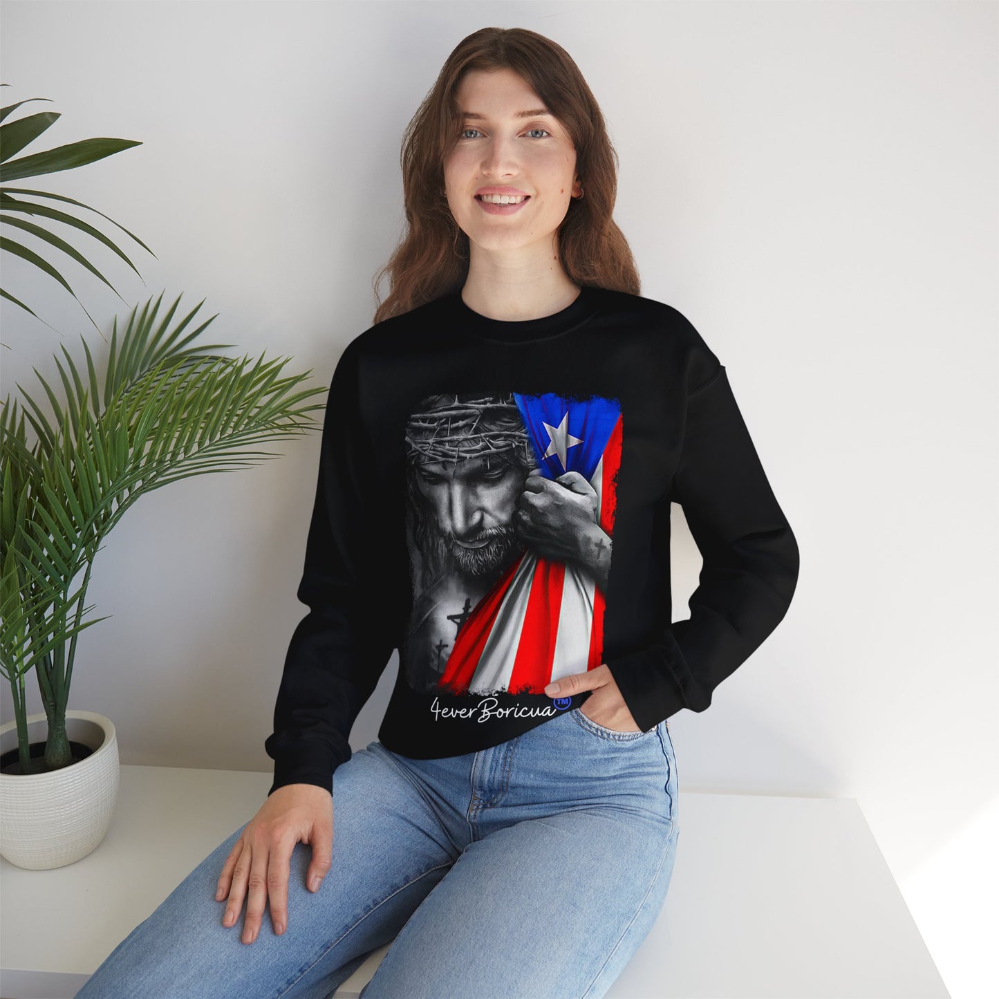 JESUS LOVES PR Puerto Rico Boricua Unisex Sweatshirt 4everBoricua™️