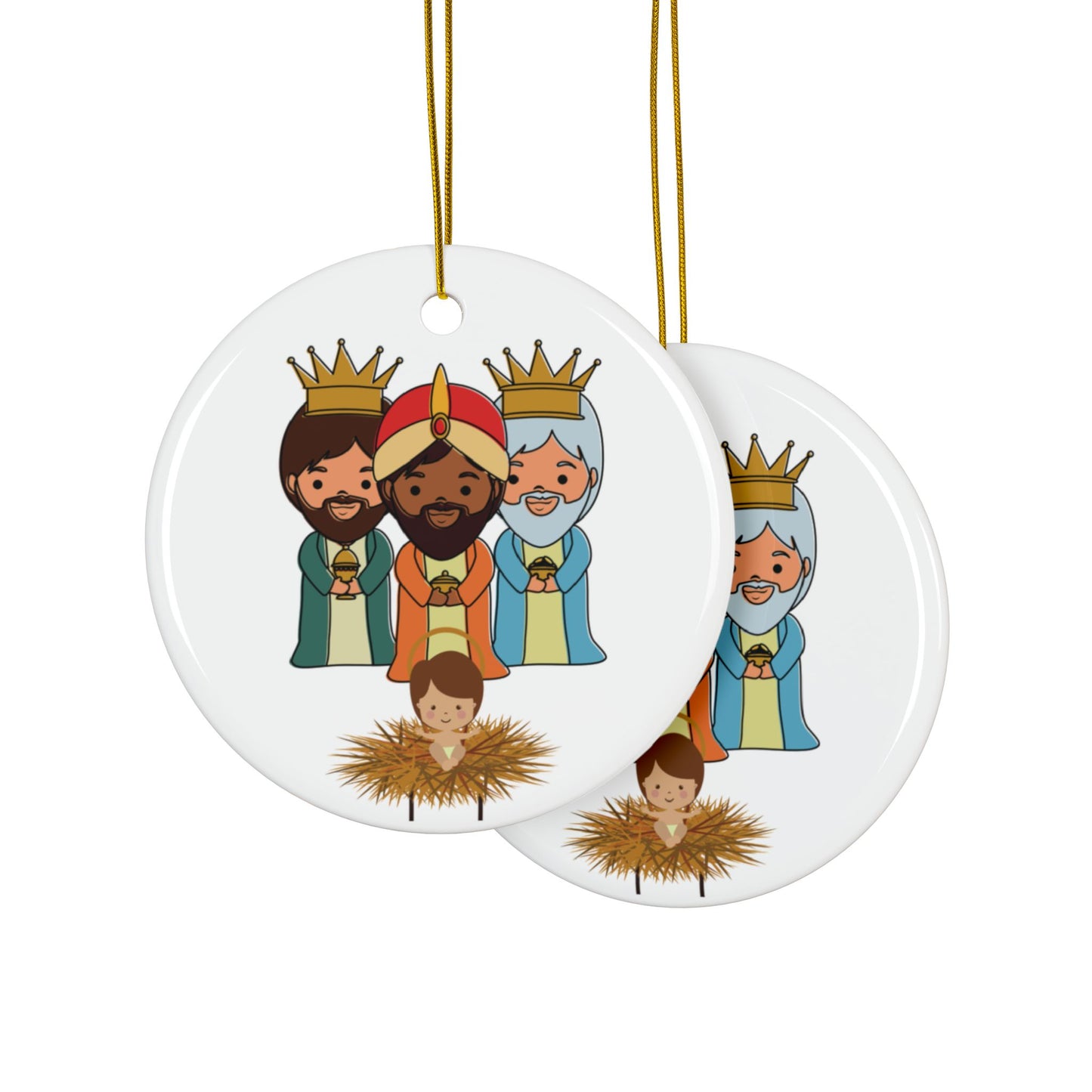 3 Three Kings Ceramic Ornament 2-Side Print Christmas Tree Reyes Magos Buy 5 and save 45%.