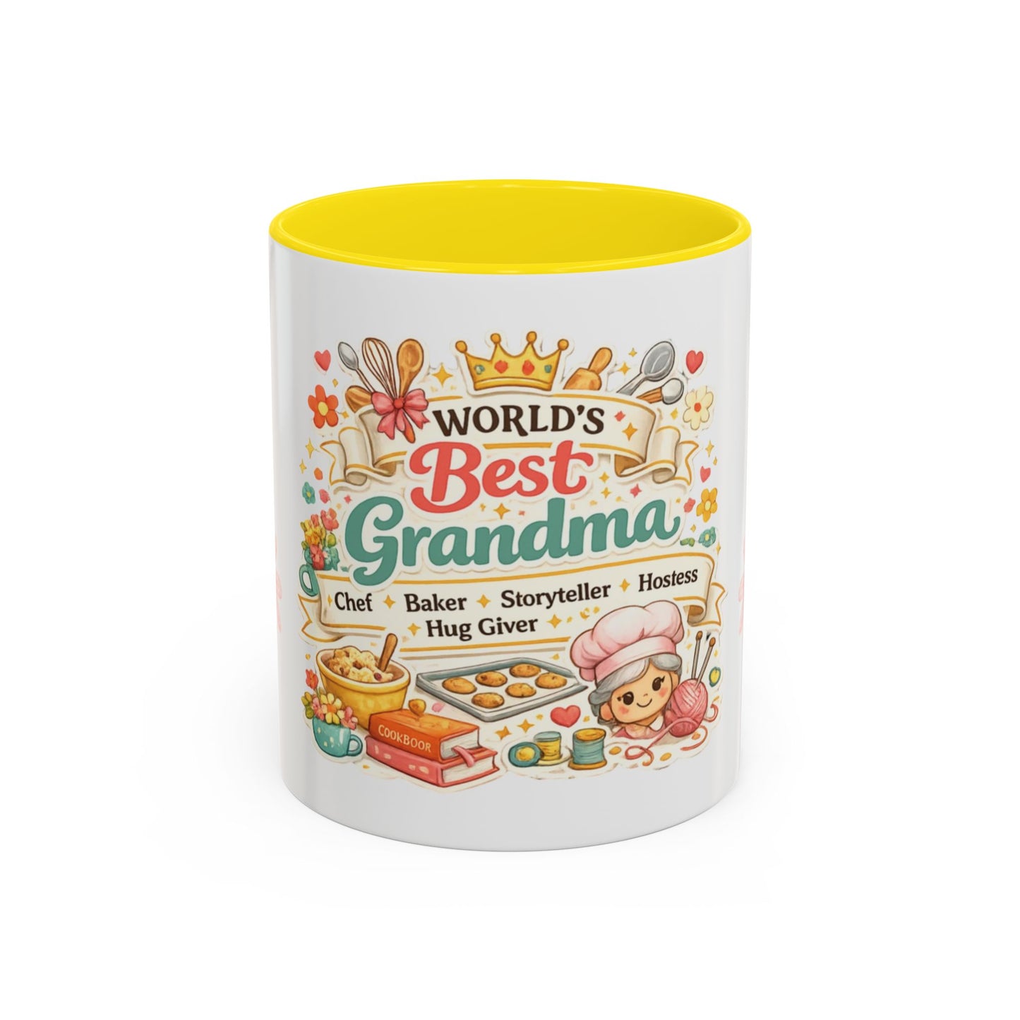 World's Best Grandma Accent Coffee Mug | Mother's Day Gift for Grandma | Grandma Gift Idea | Gifts for Grandmother Coffee Mugs Cups