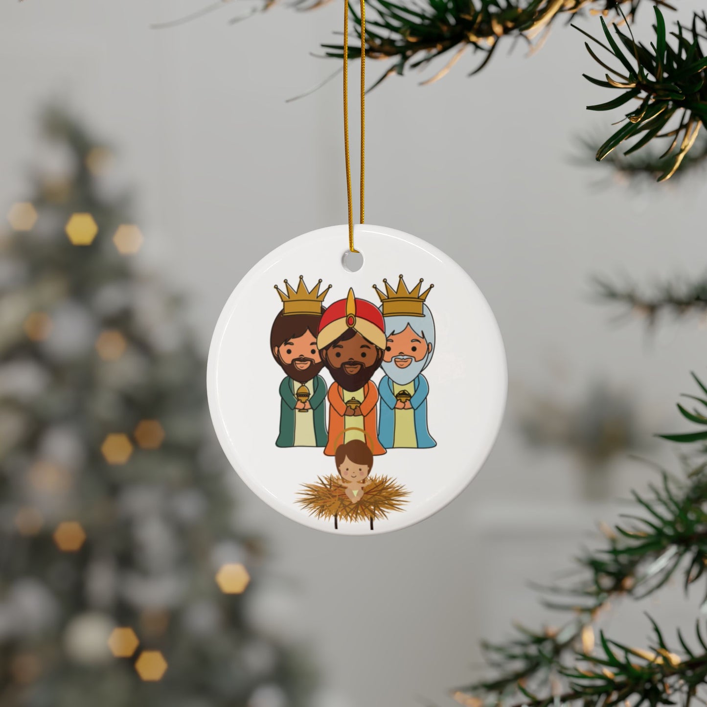 3 Three Kings Ceramic Ornament 2-Side Print Christmas Tree Reyes Magos Buy 5 and save 45%.