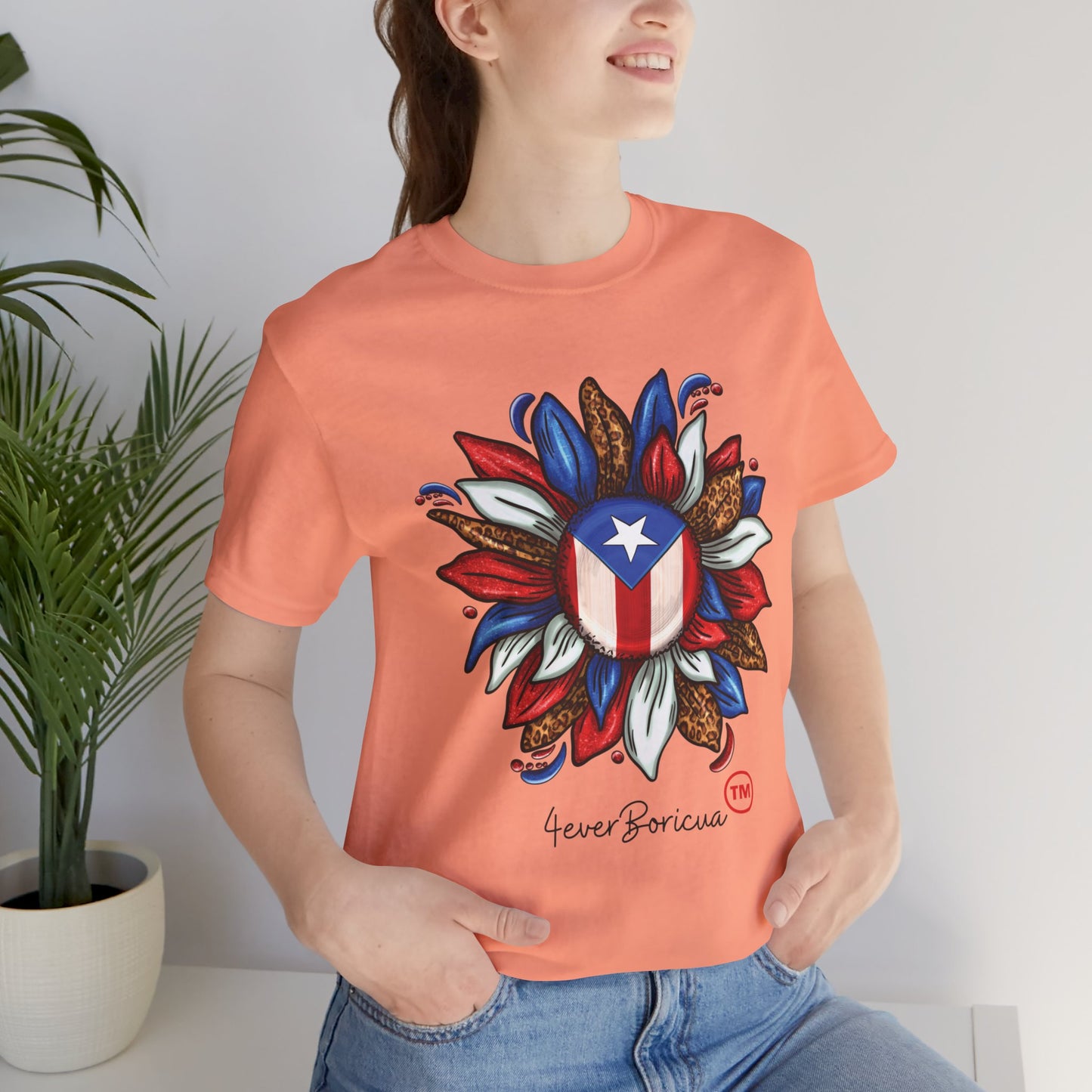 PUERTO RICAN BLOOMING FLAG Sunset Unisex Puerto Rico Boricua Shirt 4everBoricua™️