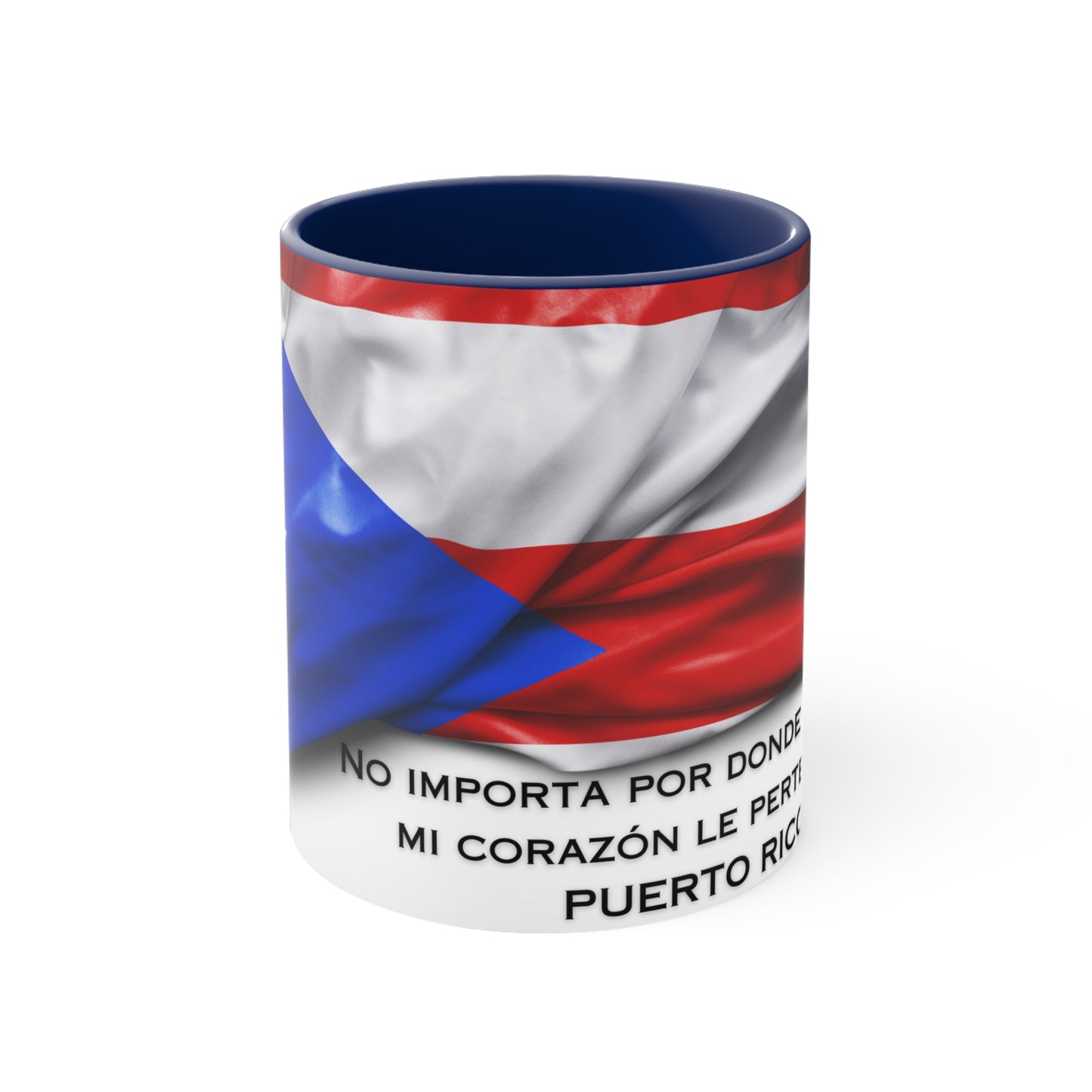 Mi Corazon Pertenece a Puerto Rico - Mugscity - Free Shipping Available with Red, Blue or Black Accents -