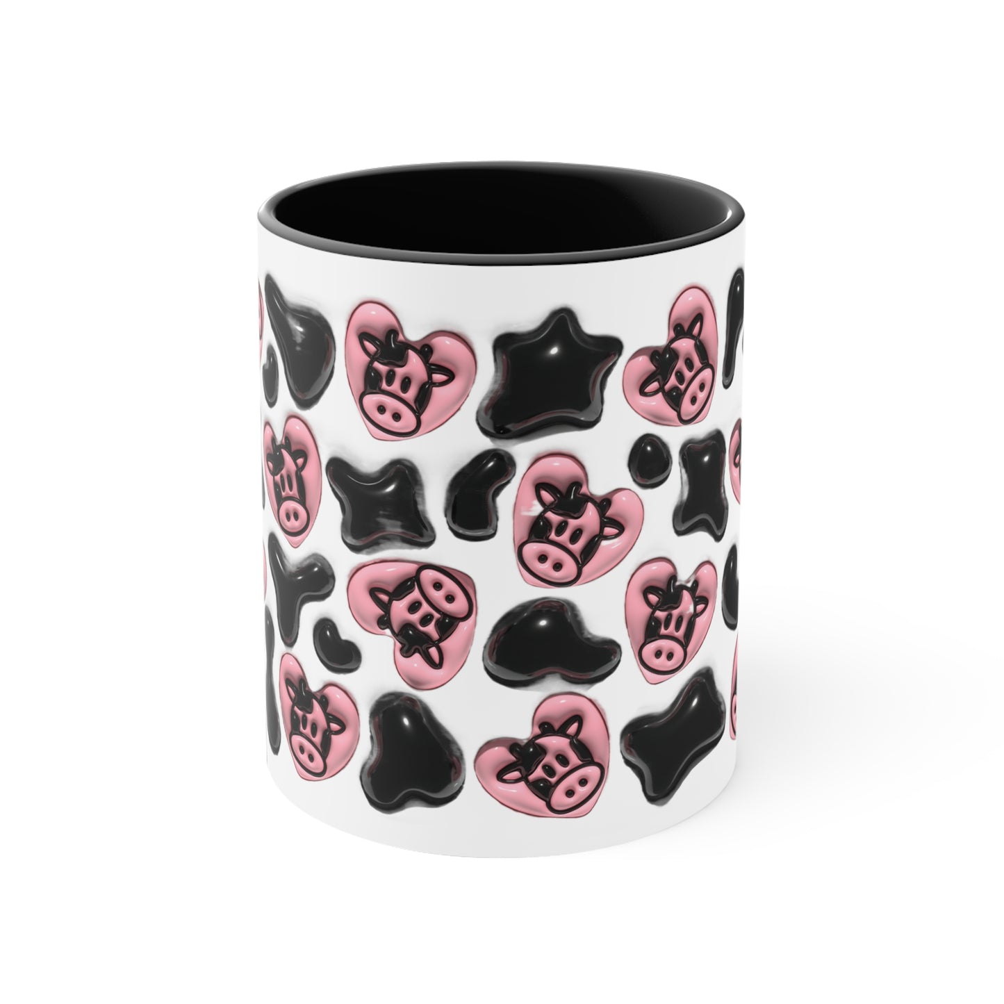 COW LOVERS 3D MUG - Black, Pink - MUGSCITY - Free Shipping