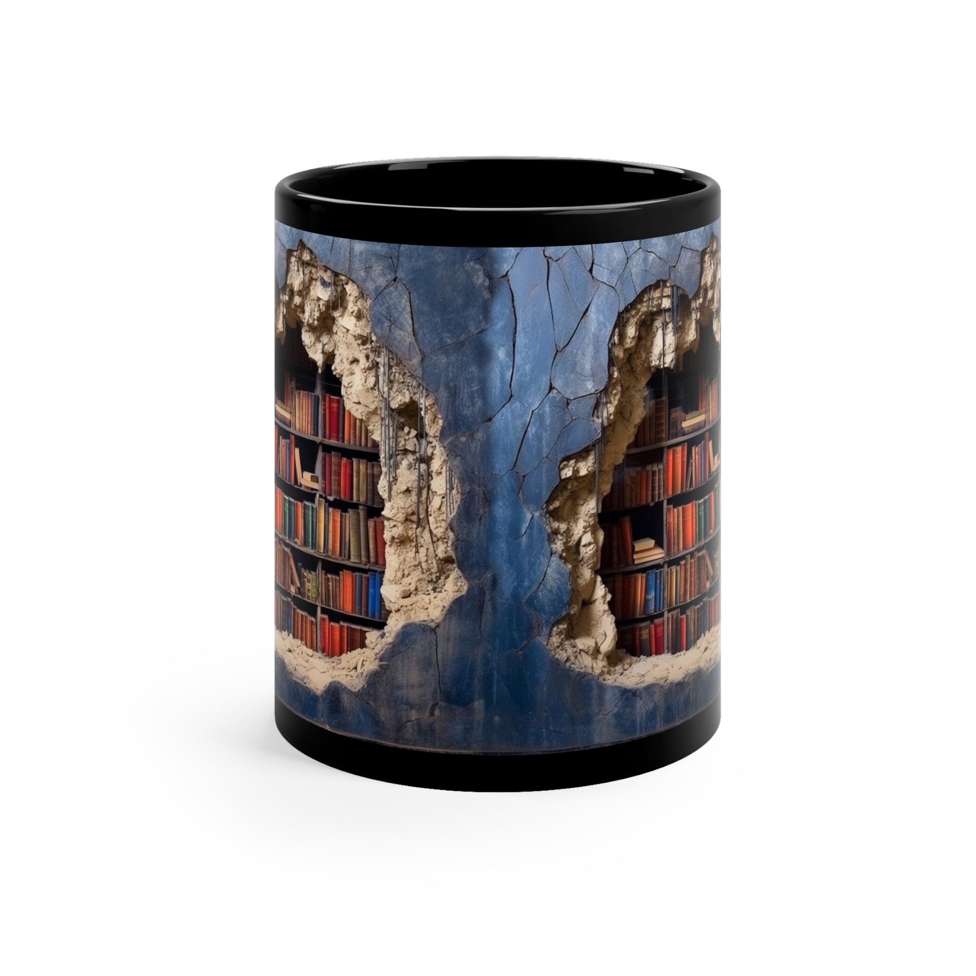 1pc Ceramic 3d Flat & Colorful Book Lover Pattern Coffee Cup,tea Cup Or Coffee  Mug