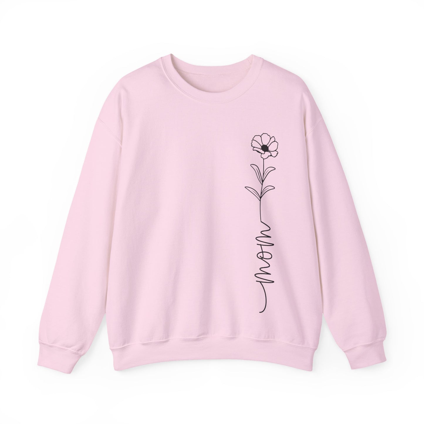 FLOWER TO MOM Sweatshirt | Mother Sweatshirt Crewneck - White, Blue, Pink