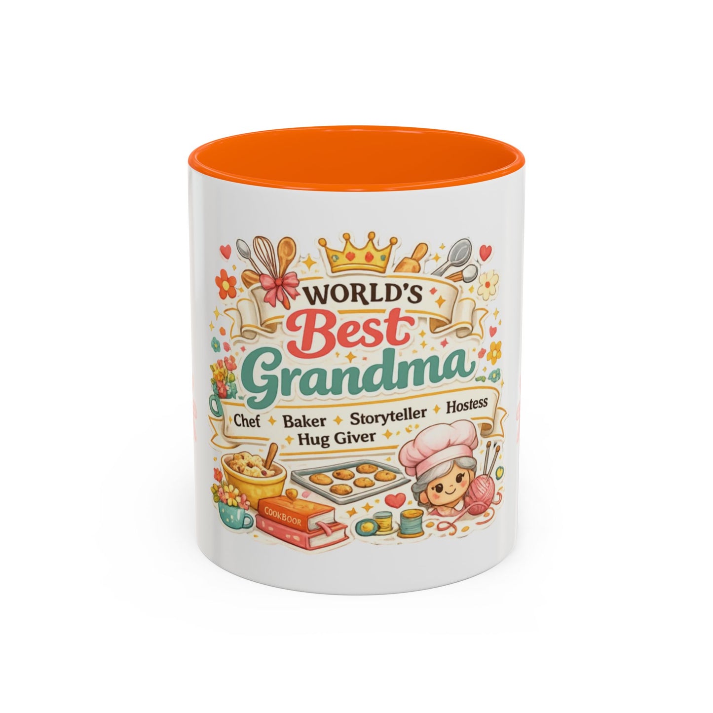 World's Best Grandma Accent Coffee Mug | Mother's Day Gift for Grandma | Grandma Gift Idea | Gifts for Grandmother Coffee Mugs Cups