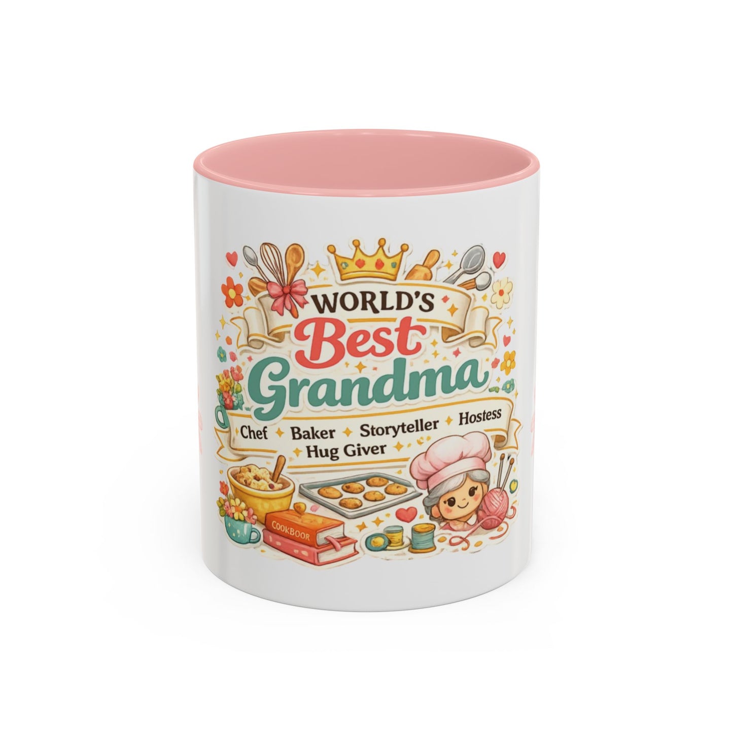 World's Best Grandma Accent Coffee Mug | Mother's Day Gift for Grandma | Grandma Gift Idea | Gifts for Grandmother Coffee Mugs Cups