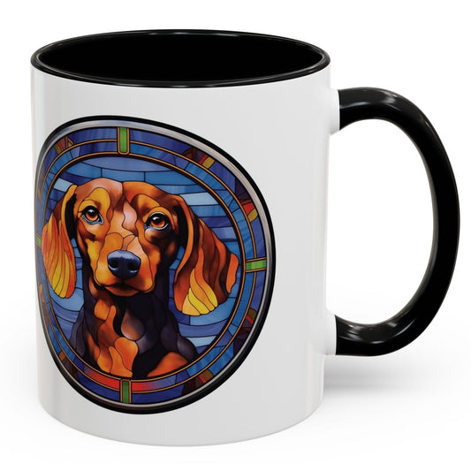 DACHSHUND MUG - Dog Breeds Mugs - Red, Pink, Blue, Navy and Black Accents - MUGSCITY - Free Shipping