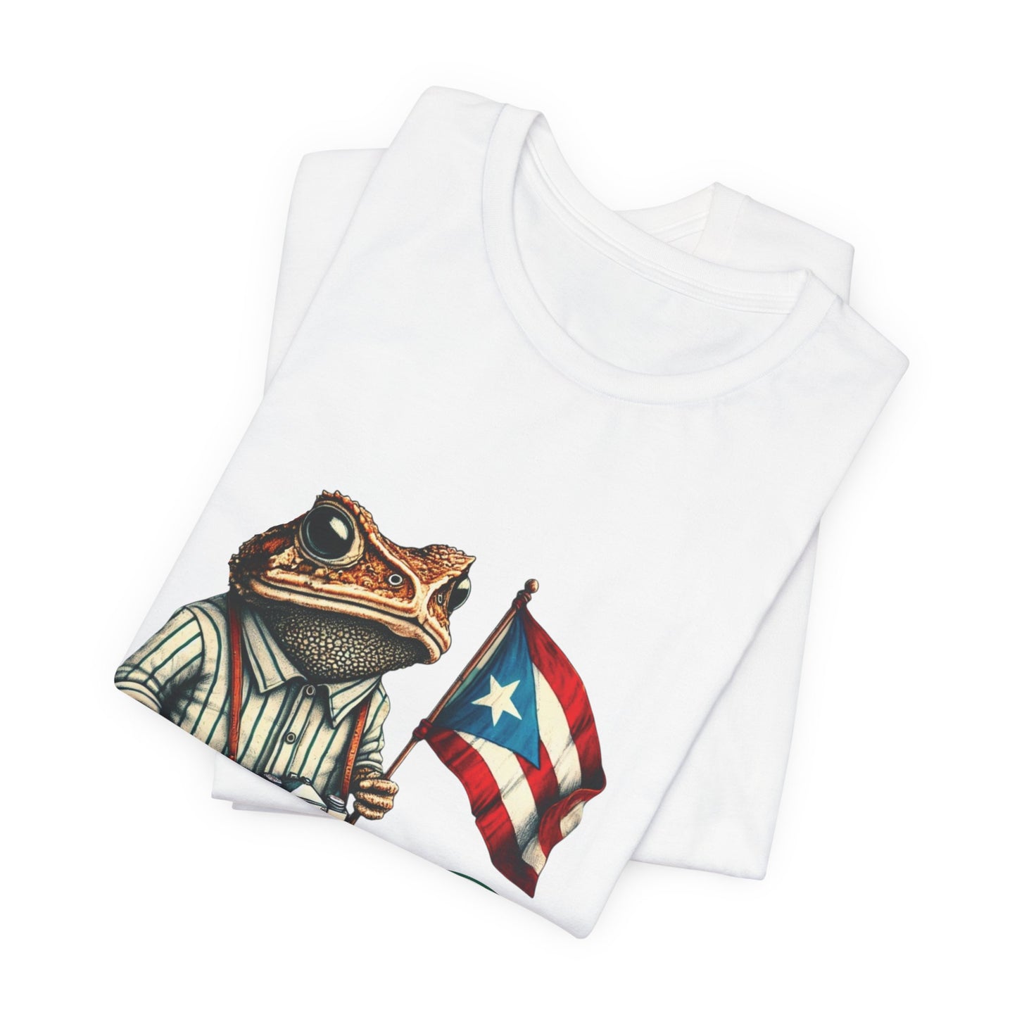 SAPO CONCHO PUERTO RICAN Seal and Flag Unisex 4everboricua Shirt Camiseta dbtf