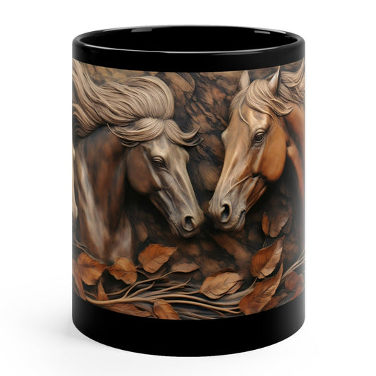 BROWN COPPER HORSES 3D MUG - Mugscity - Free Shipping