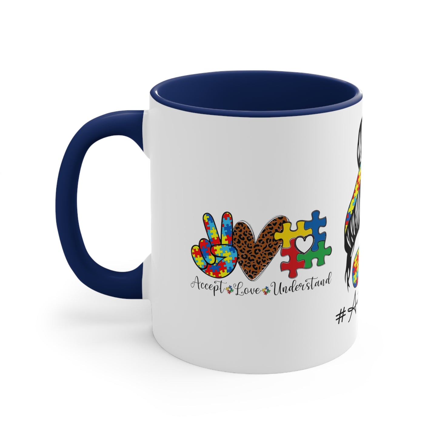 AUTISM MOM MUG - Different is Beautiful - Mugscity - Free Shipping - Red-Blue-Navy-Black-Pink