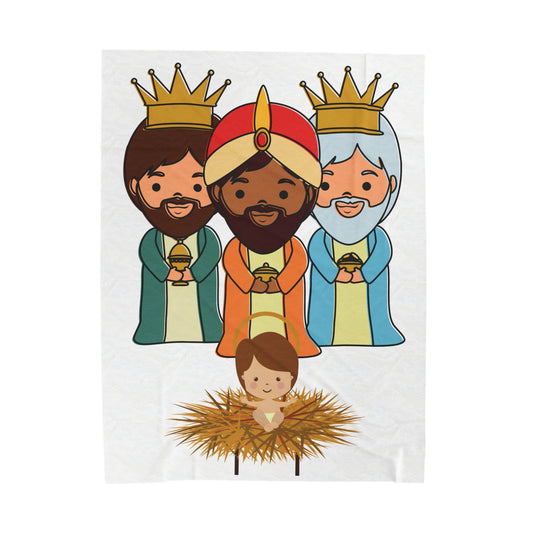 60 x 80 THREE KINGS WITH JESUS Cozy Throw Blanket Free Shipping