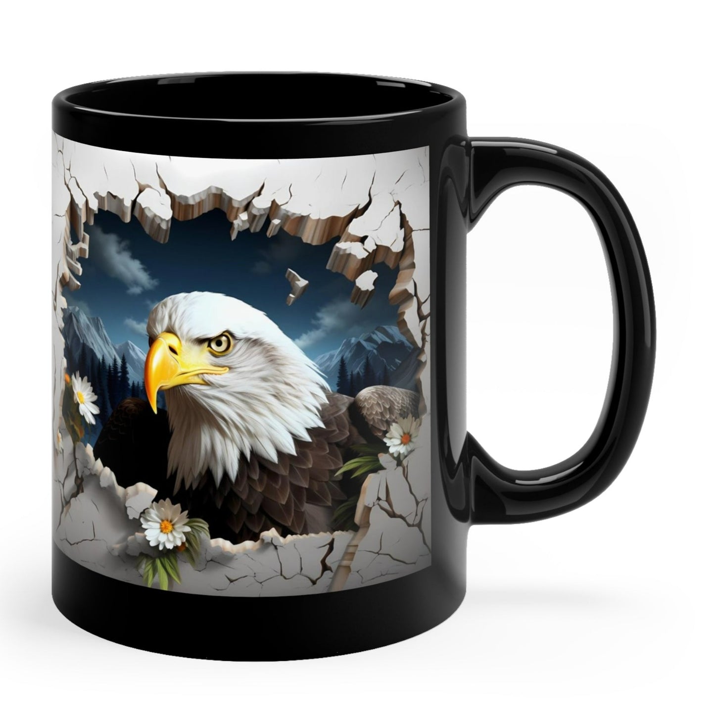 Awesome 3D Eagle Mug - Glossy Black - MUGSCITY - Free Shipping