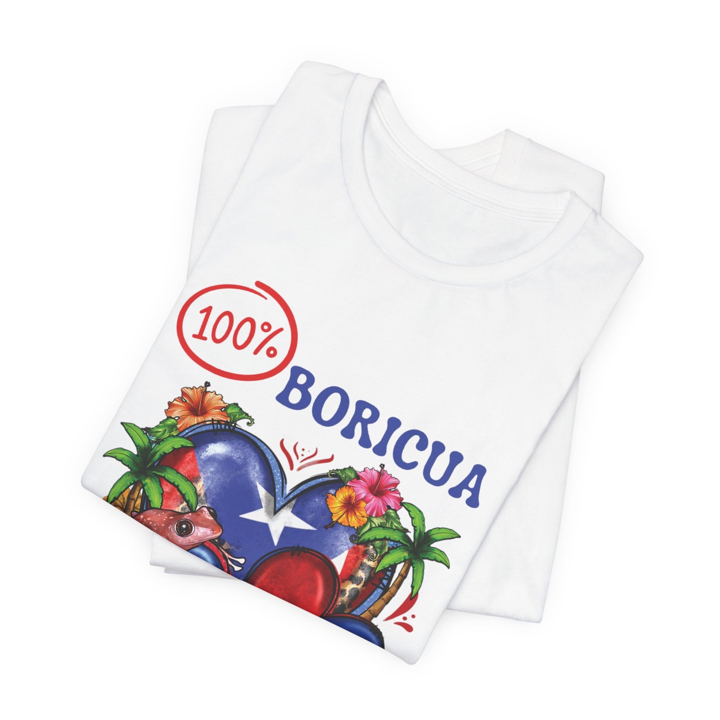 100% BORICUA Unisex Puerto Rico Elements Boricua Shirt 4everBoricua™️ - White