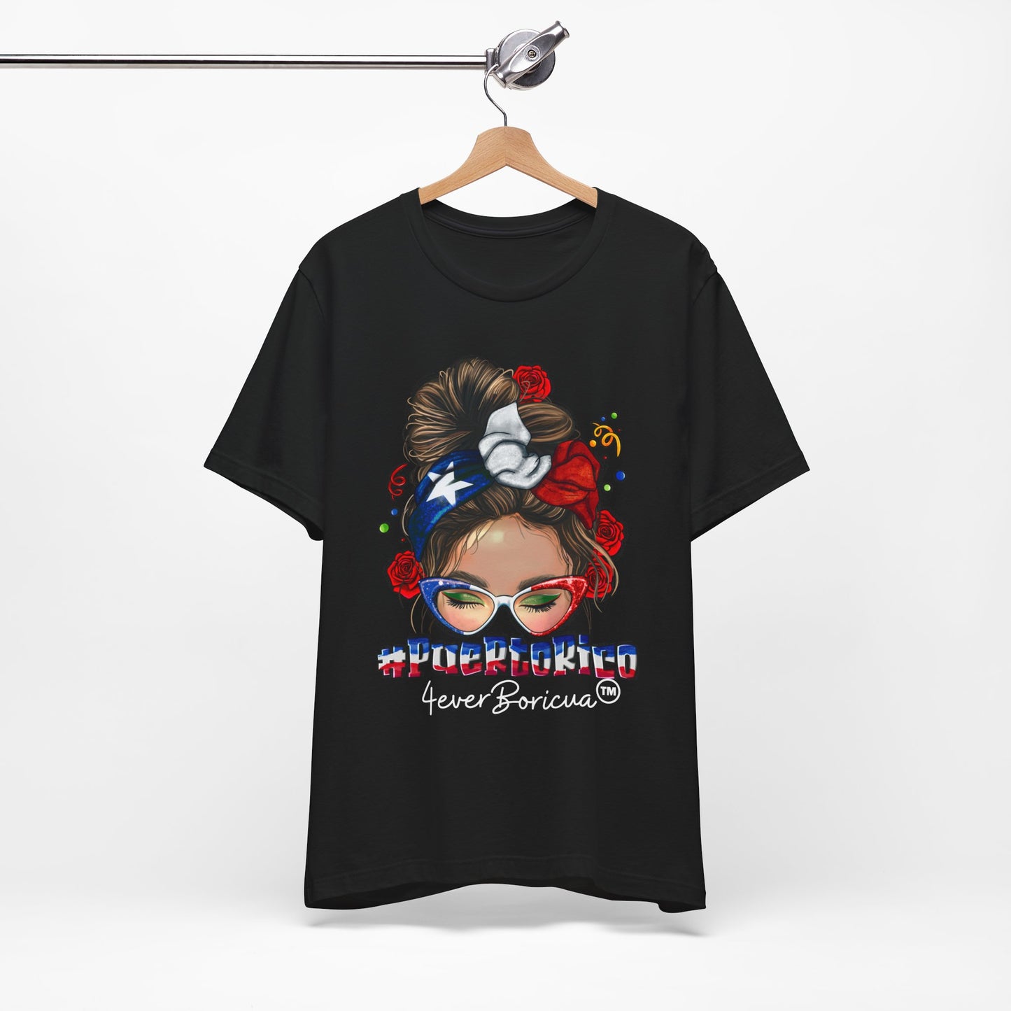 PUERTO RICO BORICUA WOMAN Shirt 4everBoricua™️ - Color: Black