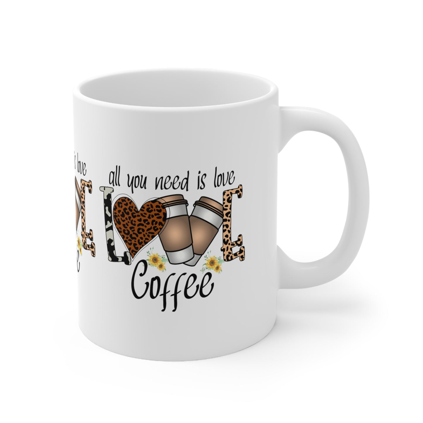ALL YOO NEED IS LOVE COFFEE - Coffee Lovers Mug - MUGSCITY - Free Shipping