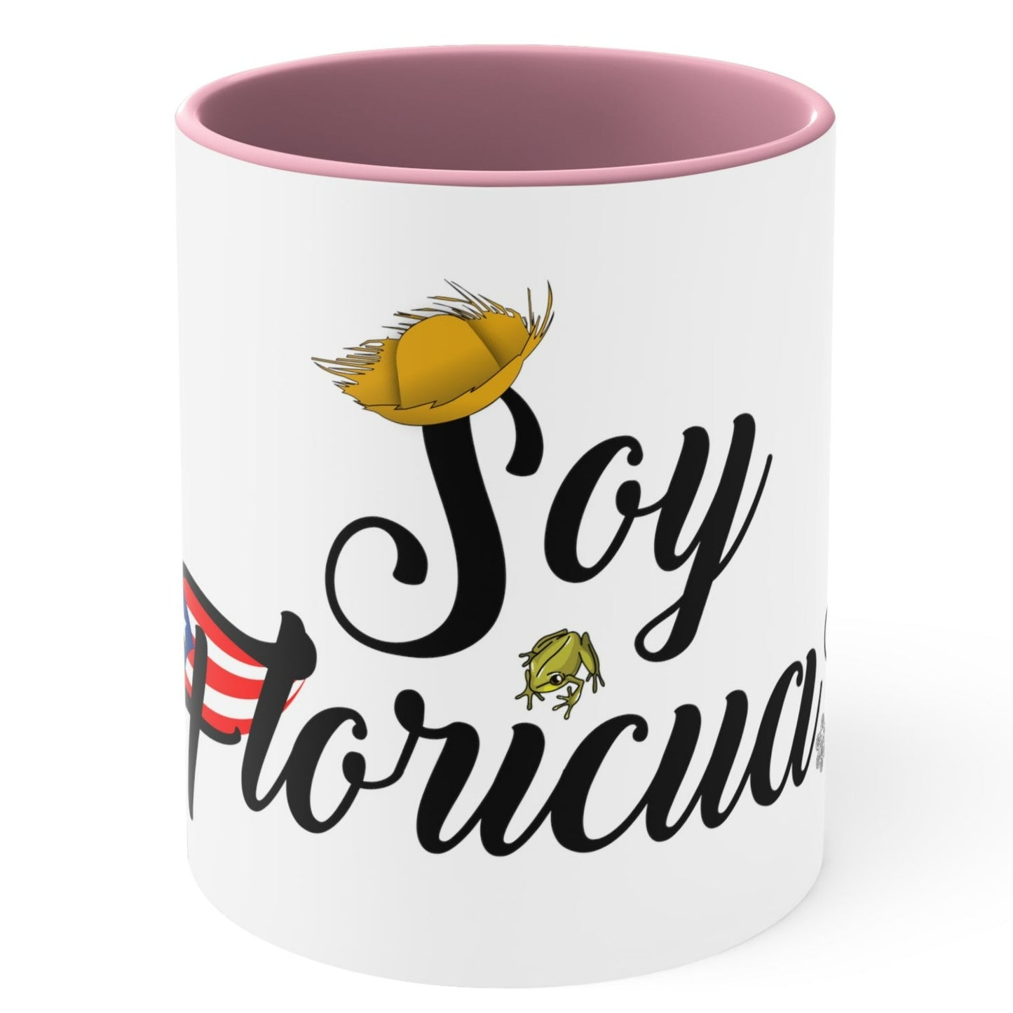 SOY FLORICUA® Trademark Official MUG - My Life and Heart is Between Puerto Rico and Florida - Mugscity