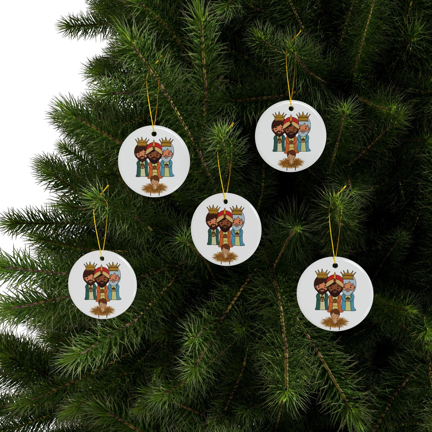 3 Three Kings Ceramic Ornament 2-Side Print Christmas Tree Reyes Magos Buy 5 and save 45%.