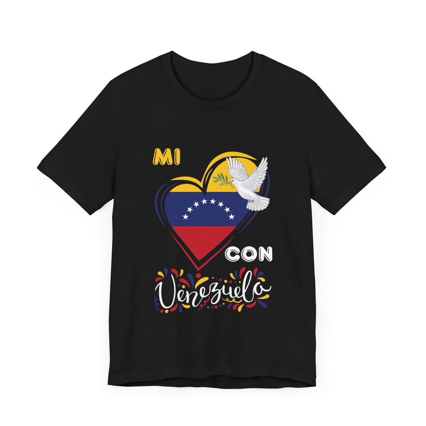 MI CORAZON CON VENEZUELA PAZ Unisex Camisa Camiseta Tee T-Shirt Free Shipping