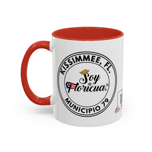 KISSIMMEE MUNICIPIO 79 Cup 11oz. Coffee Mug Soy Floricua®️ Brand - red, black, navy, blue pink colors Puerto Rico Florida