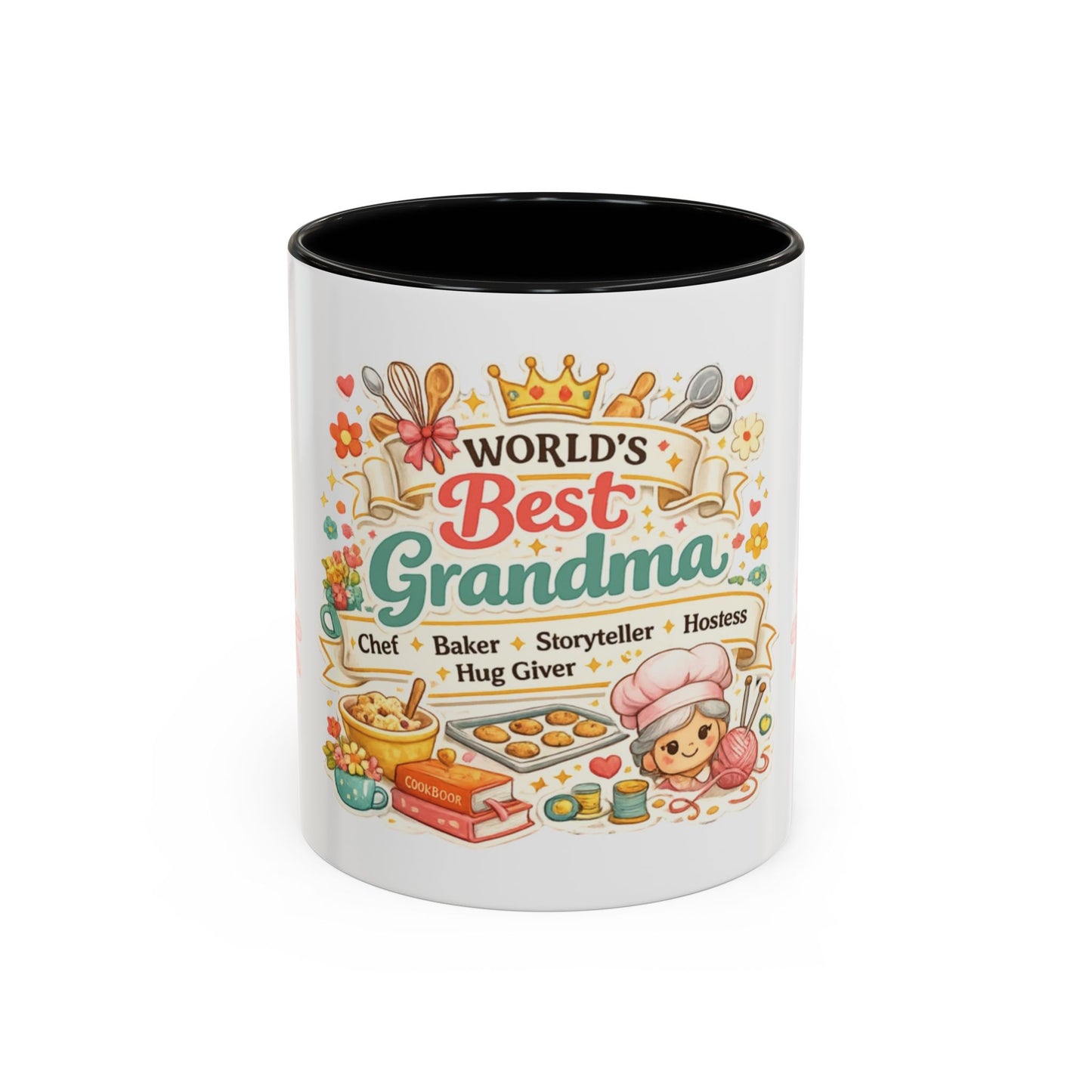 World's Best Grandma Accent Coffee Mug | Mother's Day Gift for Grandma | Grandma Gift Idea | Gifts for Grandmother Coffee Mugs Cups
