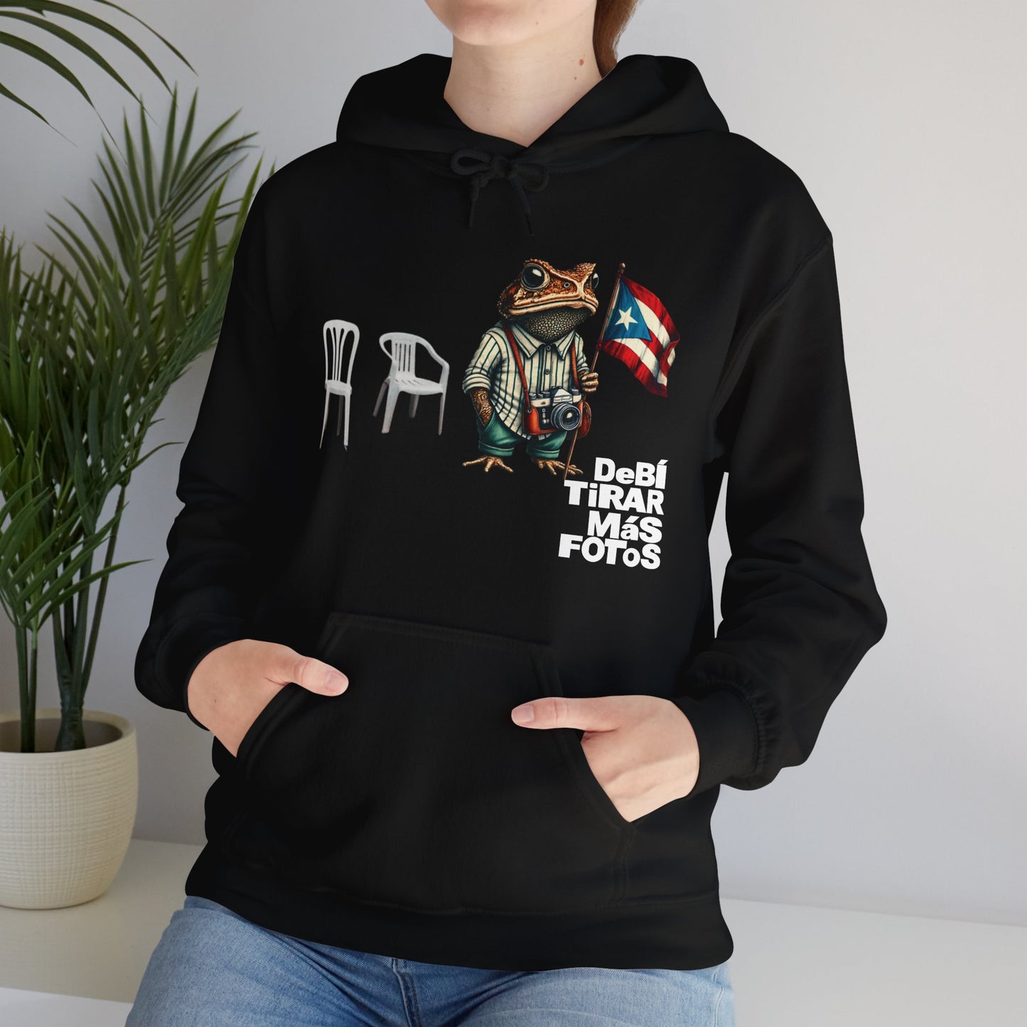 Free Shipping Special Edition Debi Tirar Mas Fotos Unisex Hoodie Sapo Concho with Chairs and Puerto Rican Flag dtmf bb Puerto Rico Hoodies