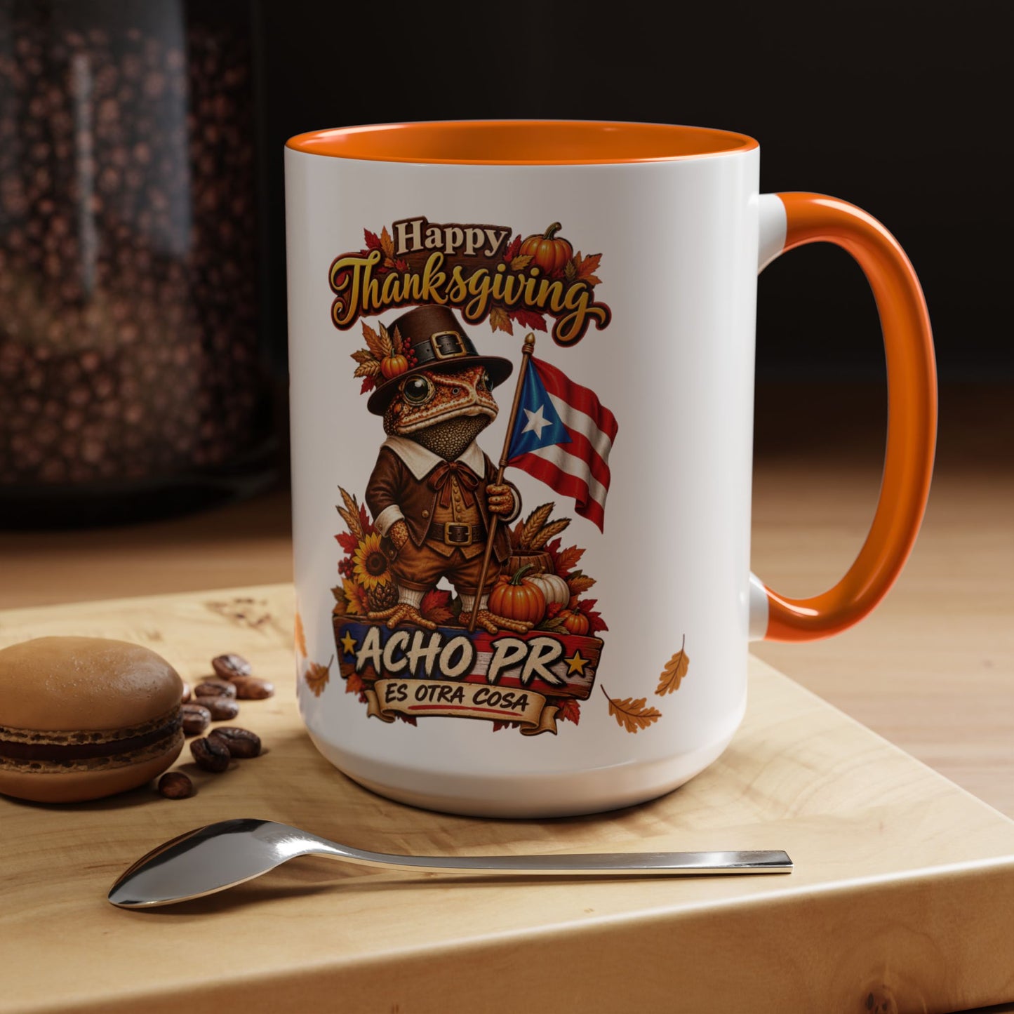 Happy Thanksgiving 15oz. Special Edition Mug | Sapo Concho Acho PR 4everboricua Exclusive Design | Puerto Rico Collection Mugs