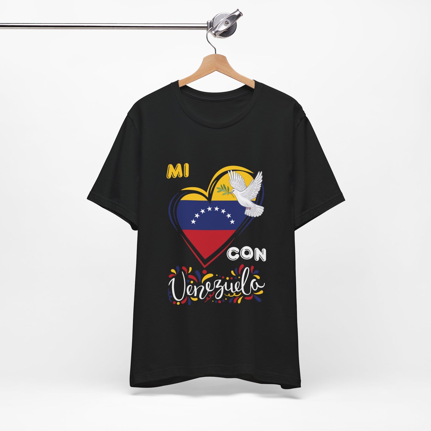 MI CORAZON CON VENEZUELA PAZ Unisex Camisa Camiseta Tee T-Shirt Free Shipping