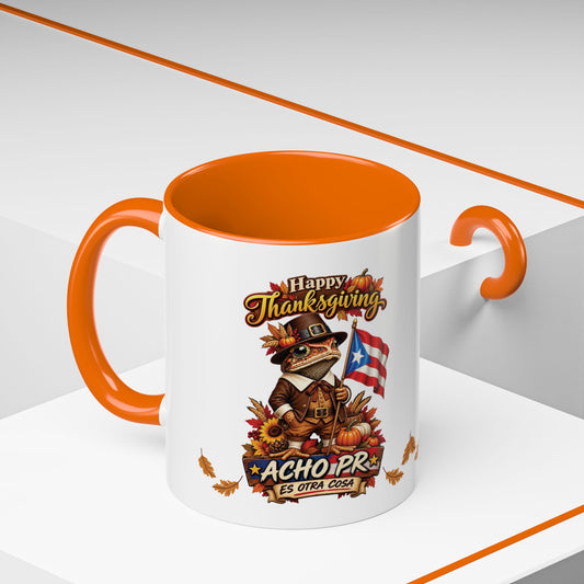 Happy Thanksgiving 11oz. Special Edition Mug | Sapo Concho Acho PR 4everboricua Exclusive Design | Puerto Rico Collection Mugs