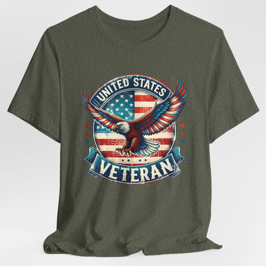 United States Unisex Patriotic Veteran Eagle T-Shirt Shirt Tee Free Shipping!