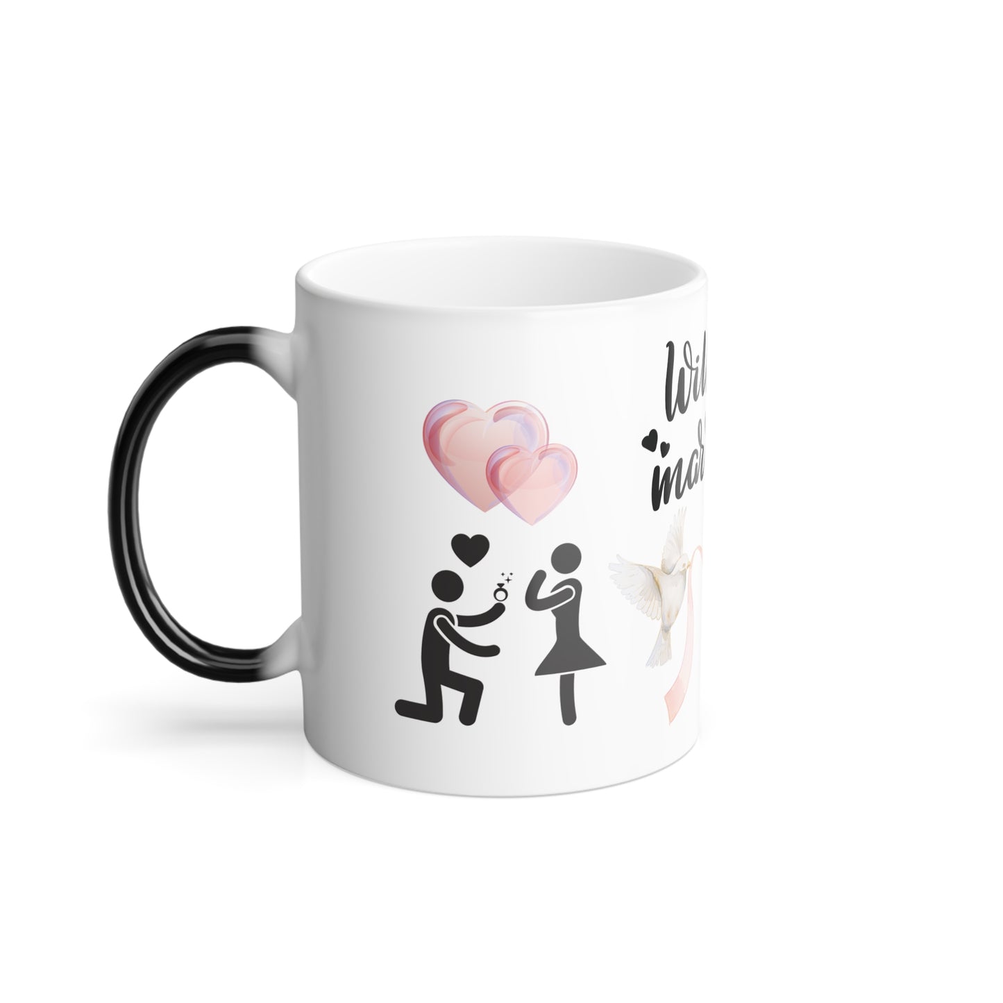 English Surprise Wedding Proposal Surprise Coffee Mug Morphing Cup Regalos Propuesta Matrimonial Taza Mágica