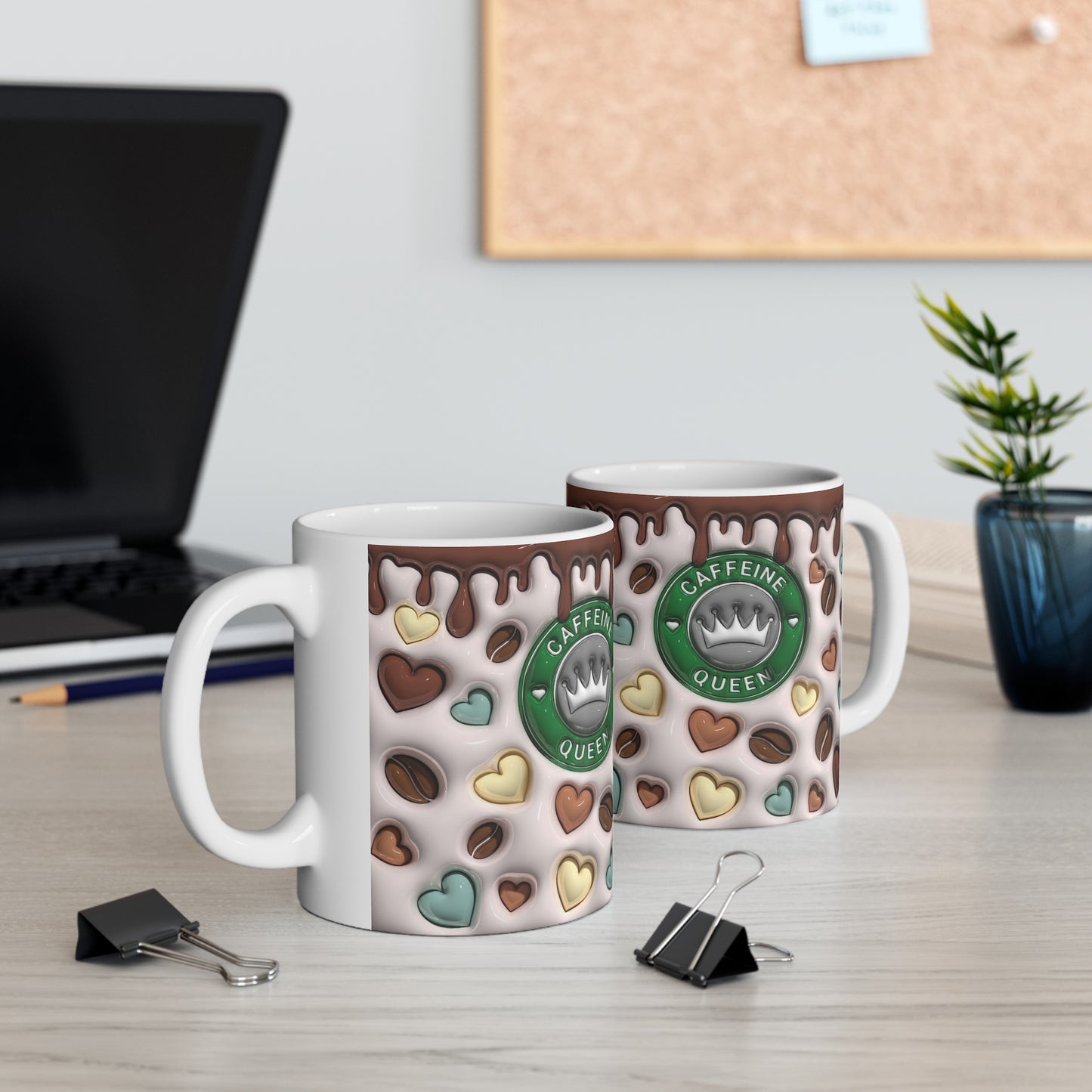 THE CAFFEINE QUEEN MUG 11. ONZ - The Perfect Mug for Coffee Lovers - MUGSCITY - Free Shipping