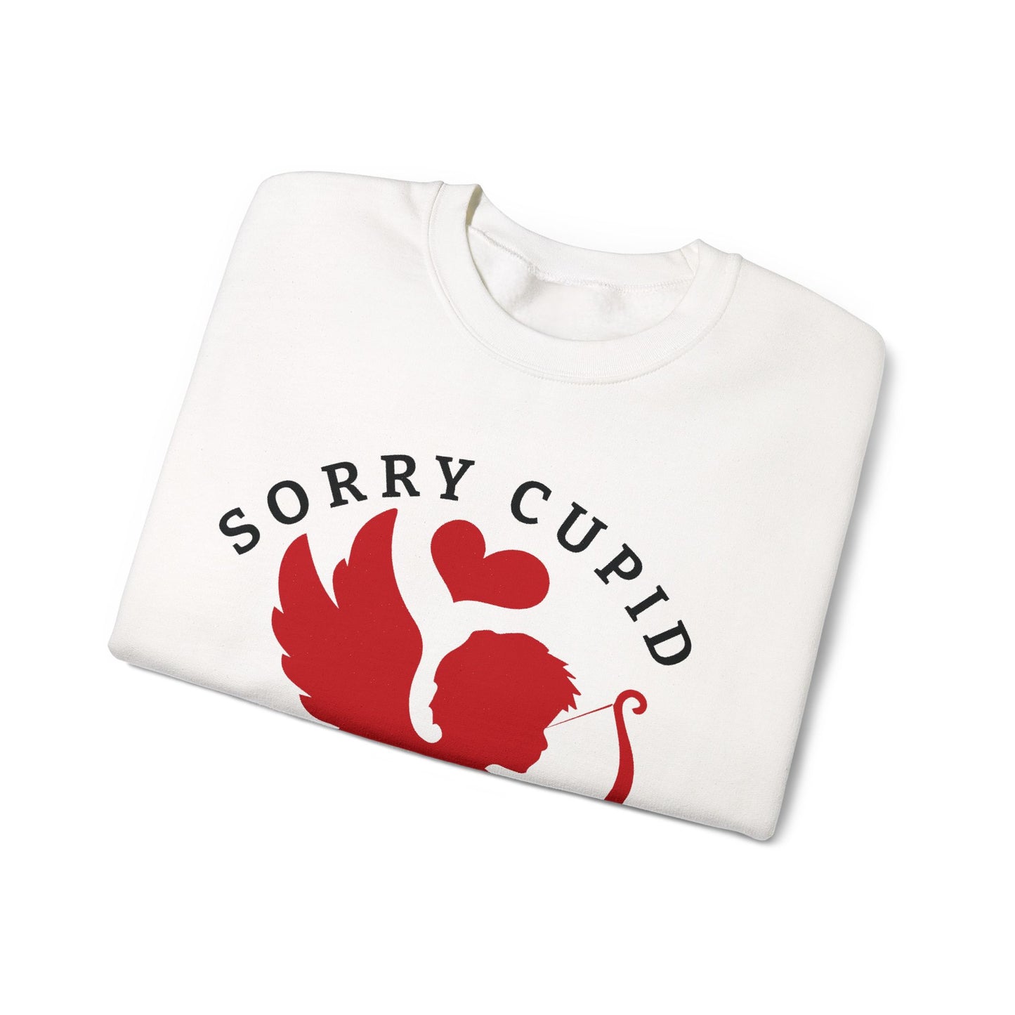 Sorry Cupid We've Had Enough sweatshirt | Funny Valentine's Day Gifts | Anti Valentine Cupid Crewneck | Pink