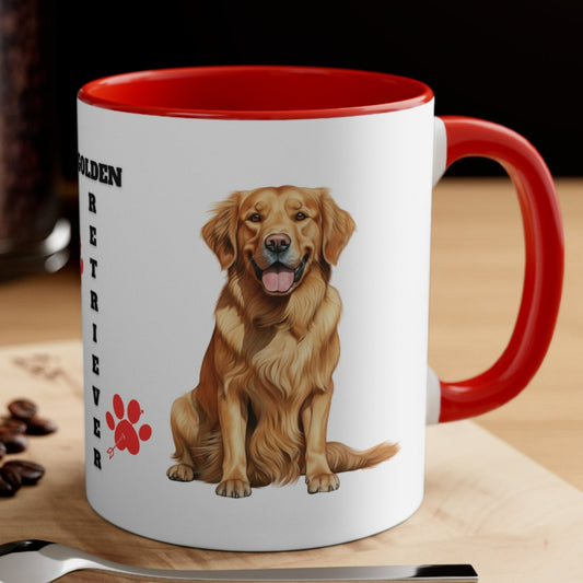 GOLDEN RETRIEVER MUG - Dog Breeds Mugs - Red, Black, Blue and Navy - MUGSCITY - Free Shipping