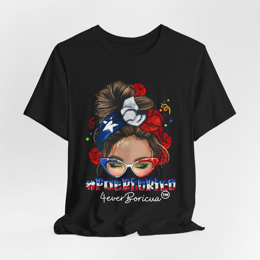 PUERTO RICO BORICUA WOMAN Shirt 4everBoricua™️ - Color: Black