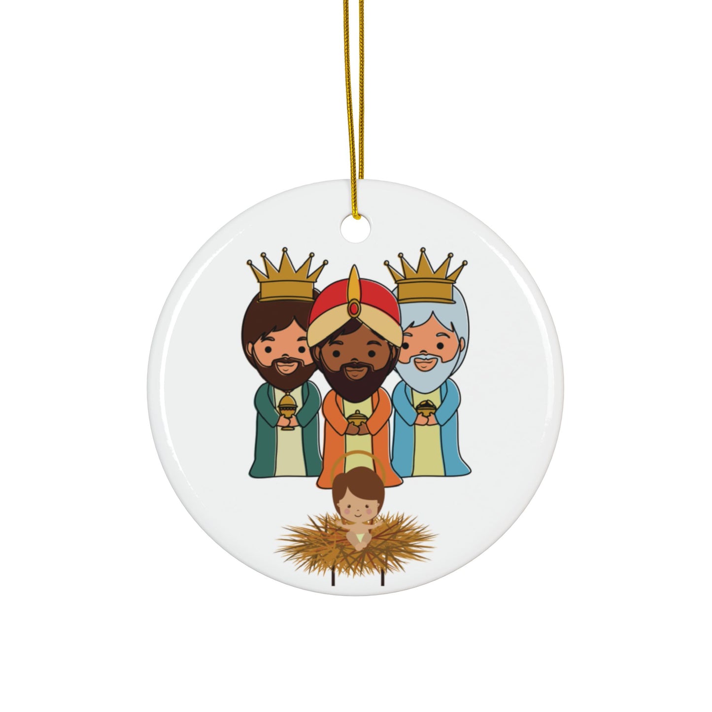 3 Three Kings Ceramic Ornament 2-Side Print Christmas Tree Reyes Magos Buy 5 and save 45%.