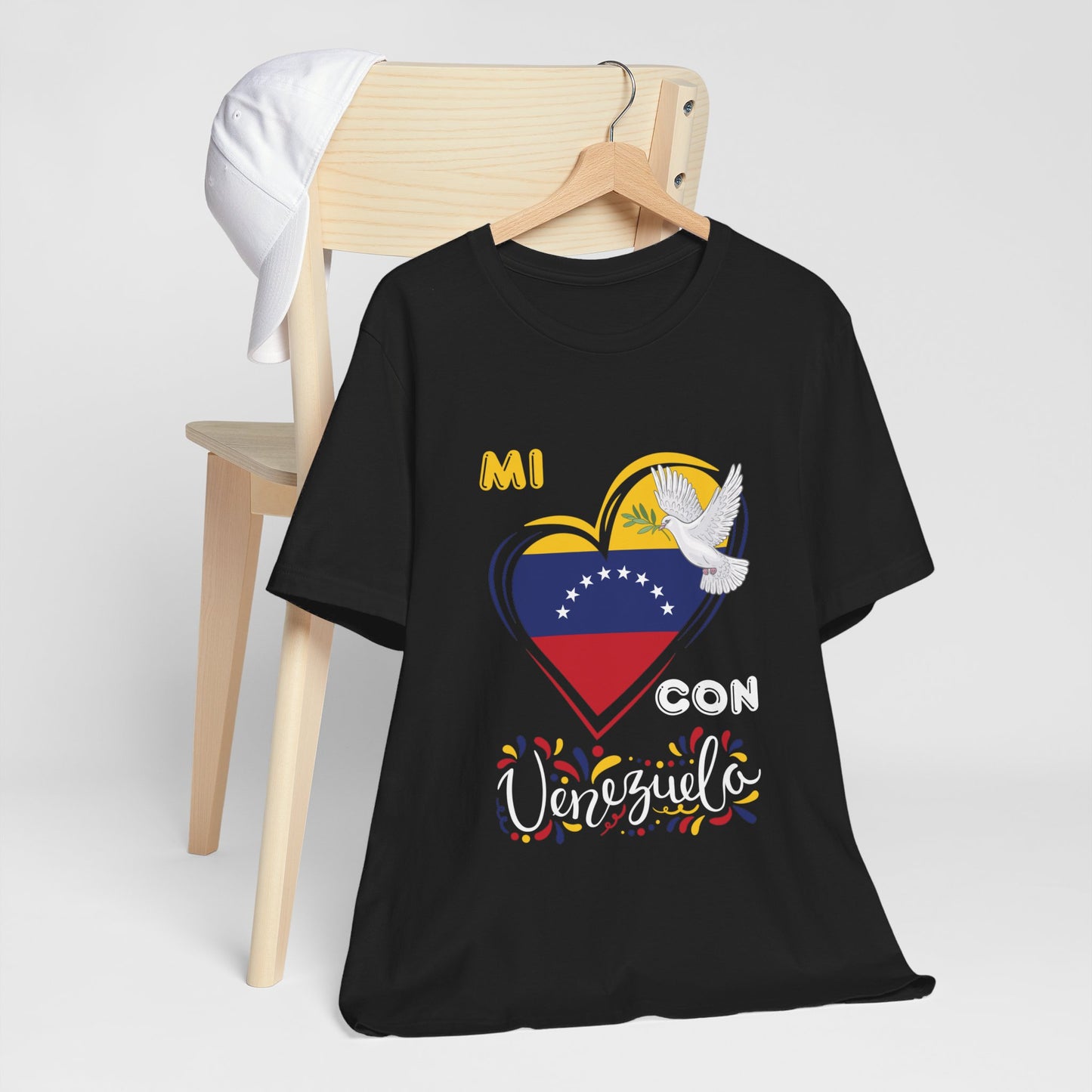 MI CORAZON CON VENEZUELA PAZ Unisex Camisa Camiseta Tee T-Shirt Free Shipping