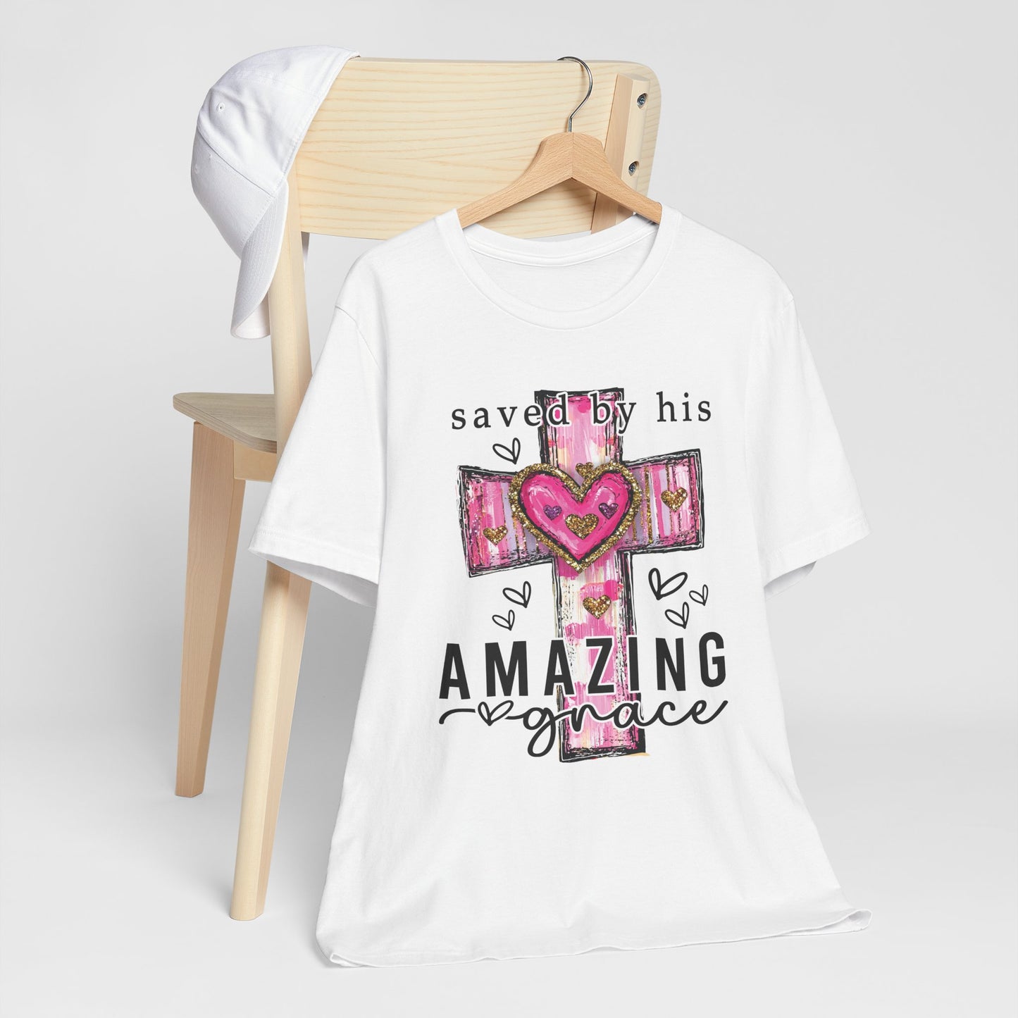 Saved by His Amazing Grace Unisex Tee - Inspirational Christian T-Shirt Free Shipping!