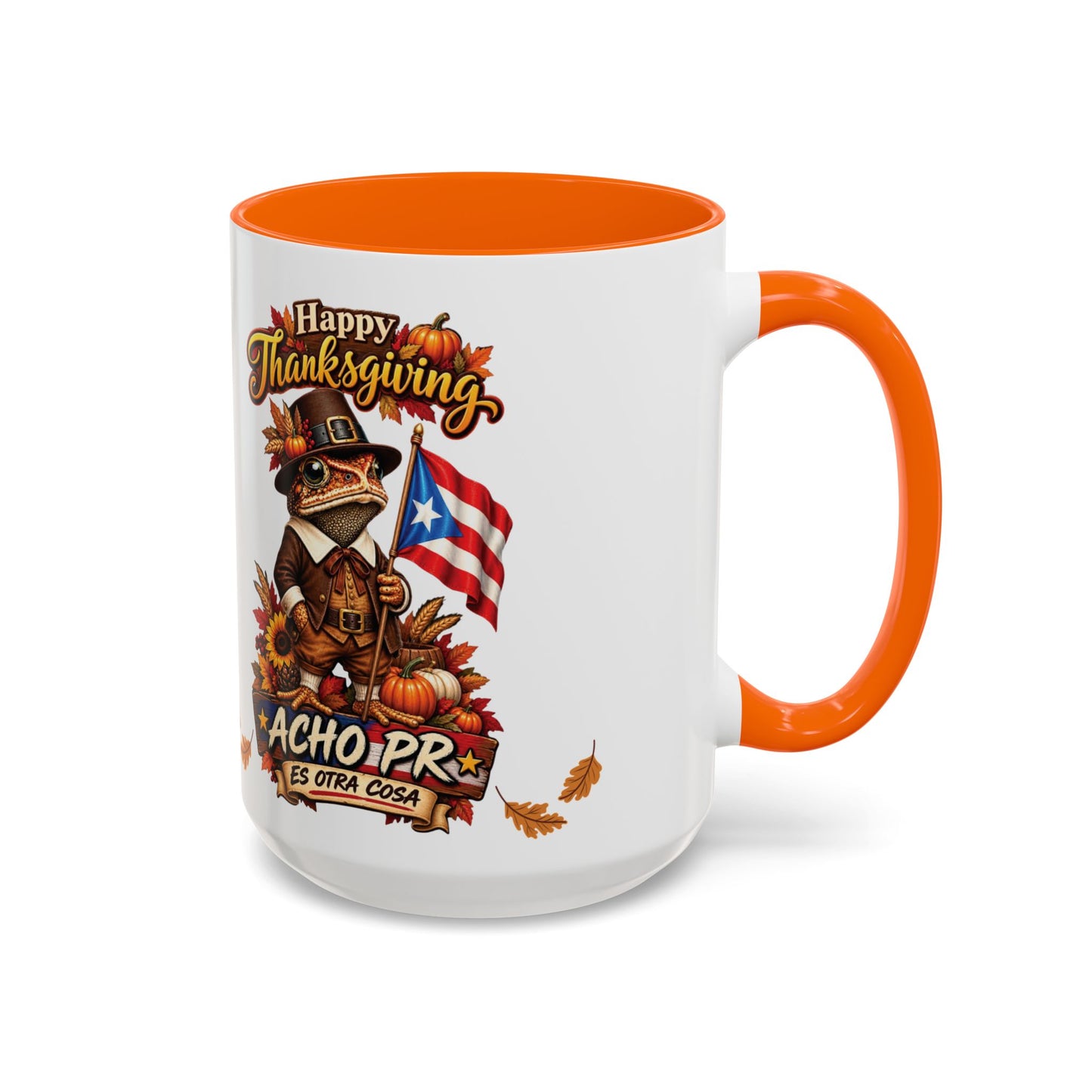 Happy Thanksgiving 15oz. Special Edition Mug | Sapo Concho Acho PR 4everboricua Exclusive Design | Puerto Rico Collection Mugs