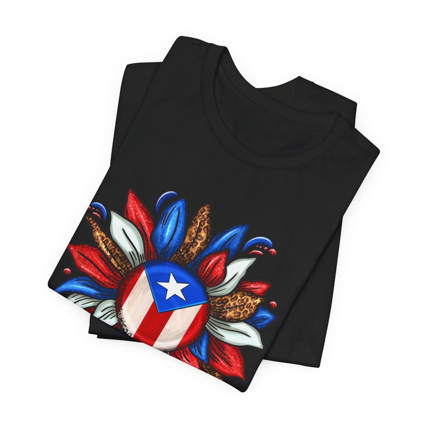 PUERTO RICO BLOOMING FLAG Boricua Unisex Shirt 4everBoricua™️ -Black