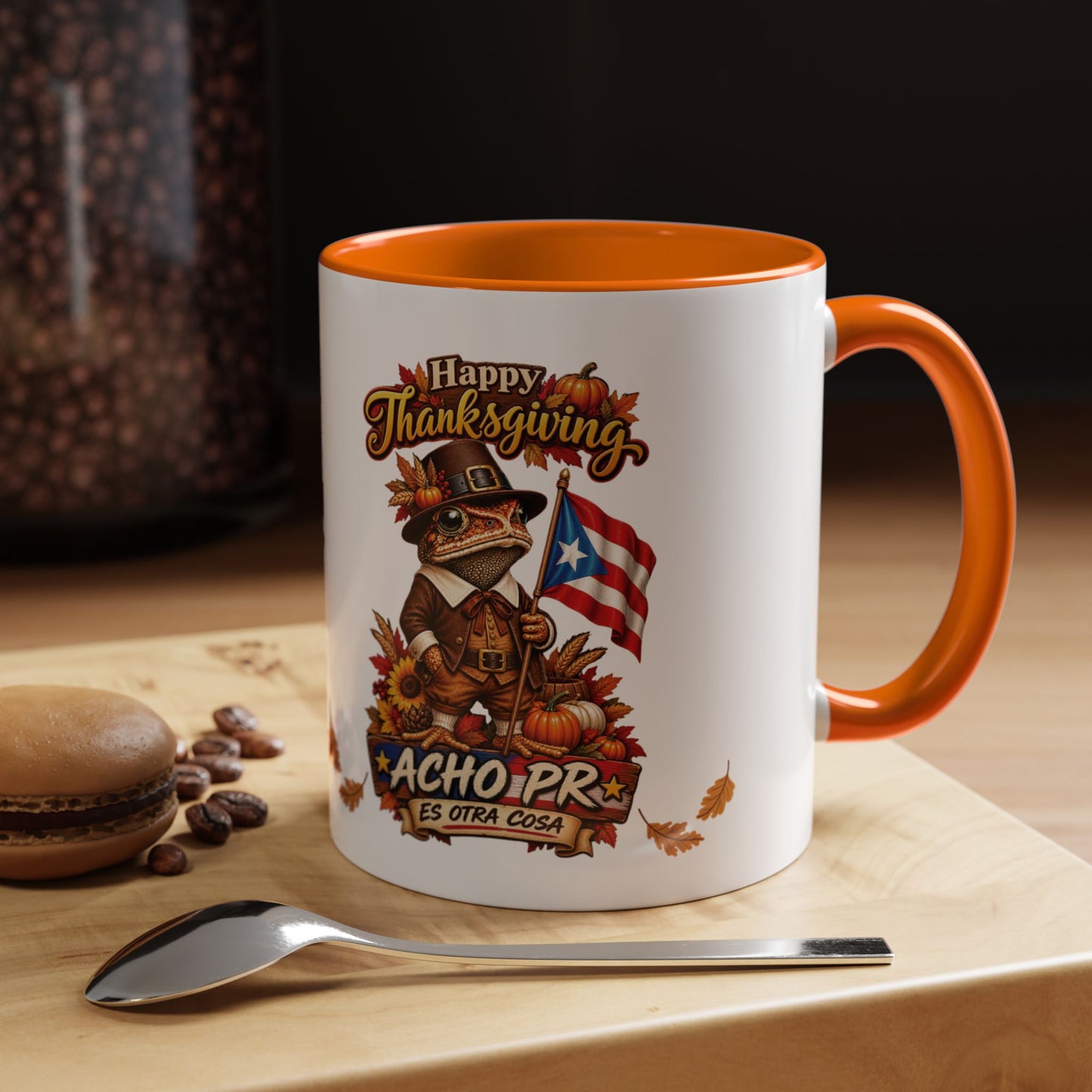 Happy Thanksgiving 11oz. Special Edition Mug | Sapo Concho Acho PR 4everboricua Exclusive Design | Puerto Rico Collection Mugs
