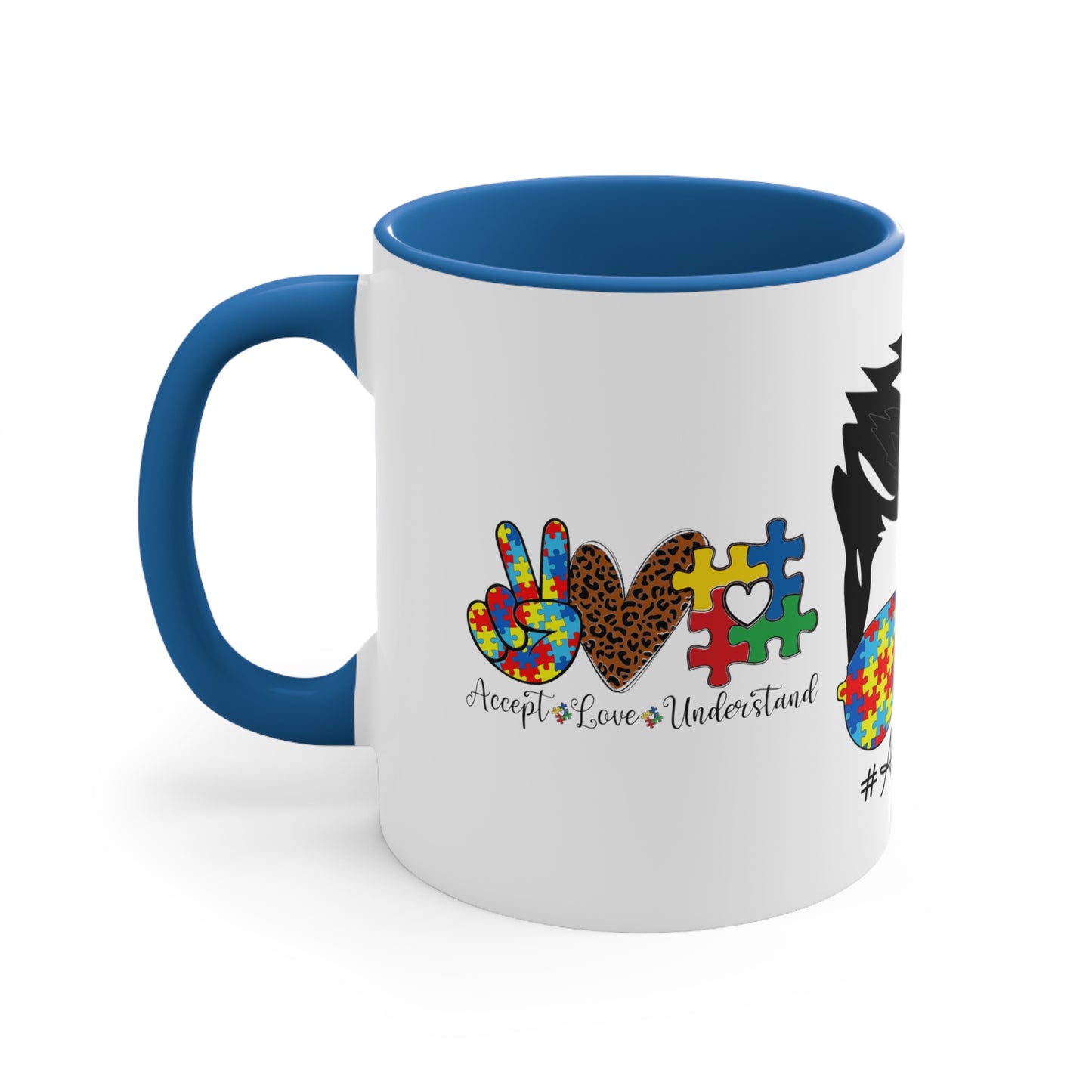 AUTISM DAD MUG - Different is Beautiful - Mugscity - Free Shipping - Red-Blue-Navy-Black