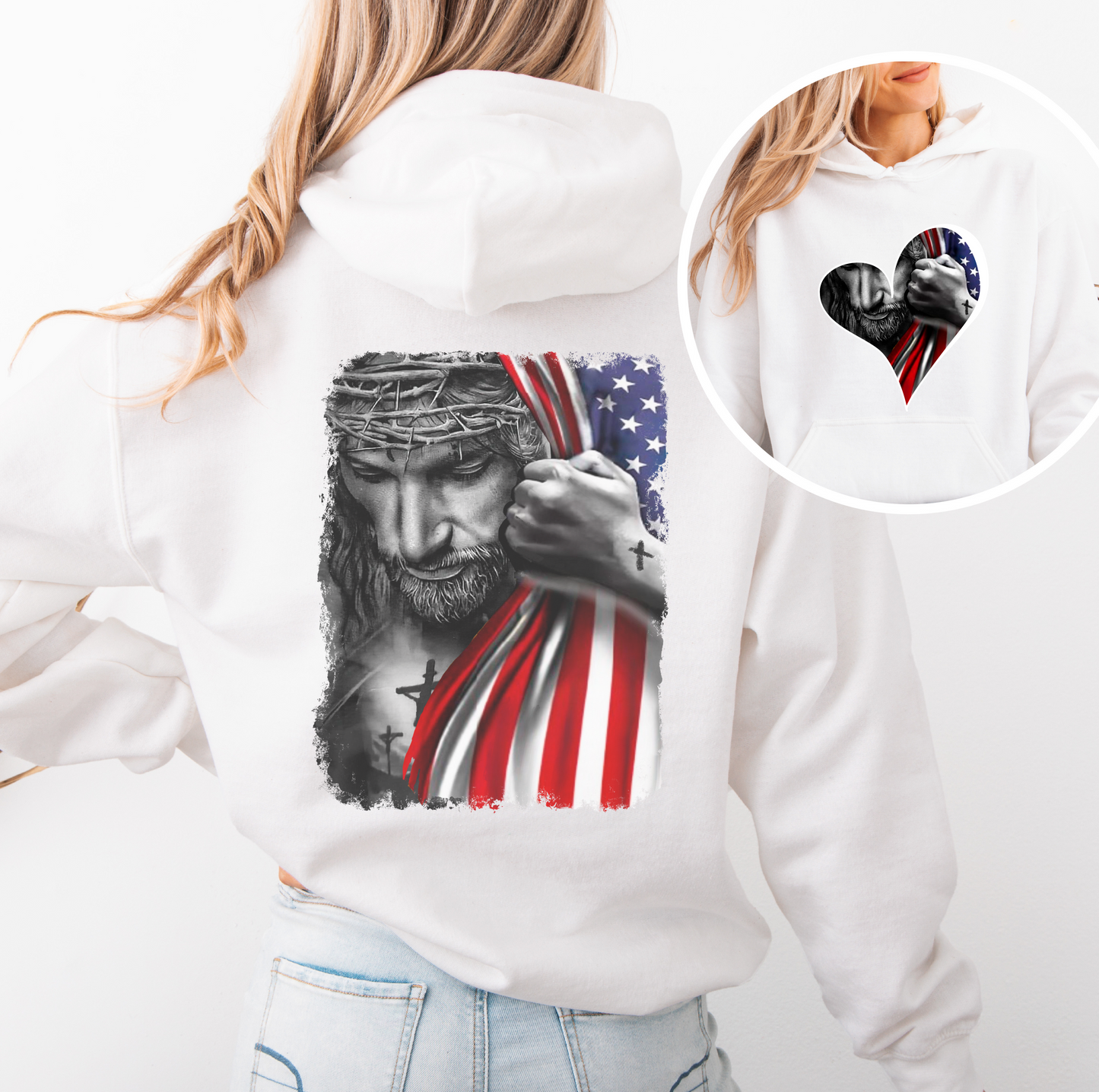 JESUS LOVES AMERICA Unisex Hoodie Sweatshirt XS to 5XL Free Shipping!